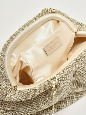 5. Pochette femme Petra en maille de cristaux Or