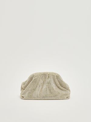 2. Pochette femme Petra en maille de cristaux Or