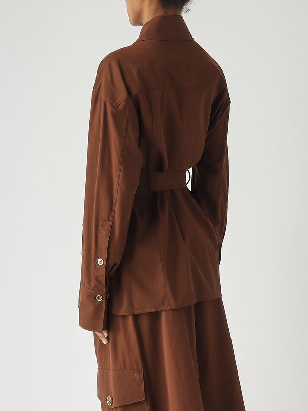 4. Camisa de mujer Cheryl de algodón Marrón Pinko 106153a2er
