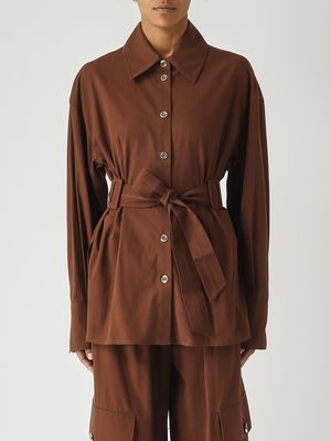 1. Camisa de mujer Cheryl de algodón Marrón