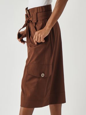 5. Damen-Bermuda Patricia aus Baumwolle Braun