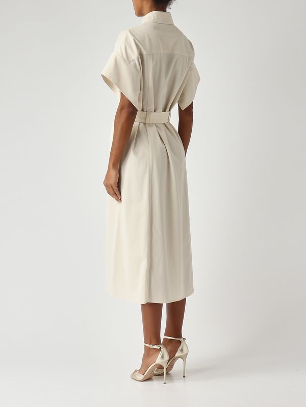 4. Damenkleid Alesha aus Baumwolle Elfenbein Pinko 106309a2er