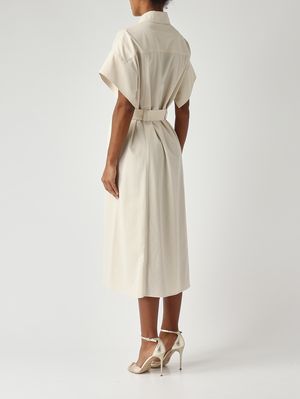 4. Damenkleid Alesha aus Baumwolle Elfenbein