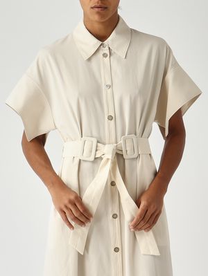 5. Damenkleid Alesha aus Baumwolle Elfenbein