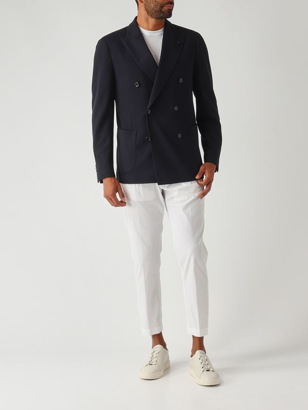 2. Blazer para hombre Iconic en mezcla de viscosa Azul marino Lardini cn660aethcambogia