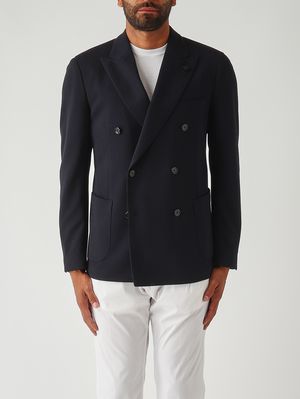 1. Blazer para hombre Iconic en mezcla de viscosa Azul marino