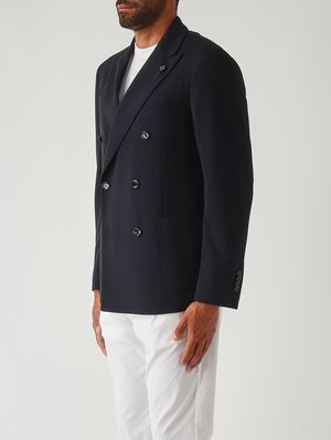 3. Blazer para hombre Iconic en mezcla de viscosa Azul marino