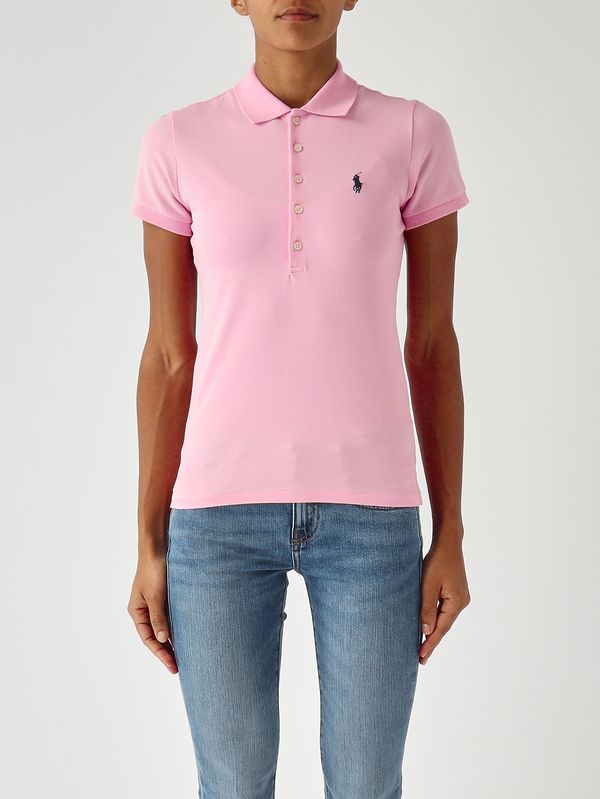 1. Damen-Poloshirt Julie Slim Fit aus Stretch-Baumwollpiqué Rosa Polo Ralph Lauren 211870245