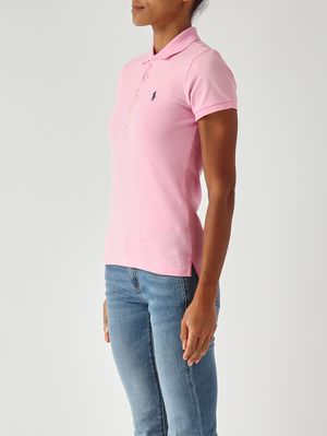 3. Damen-Poloshirt Julie Slim Fit aus Stretch-Baumwollpiqué Rosa