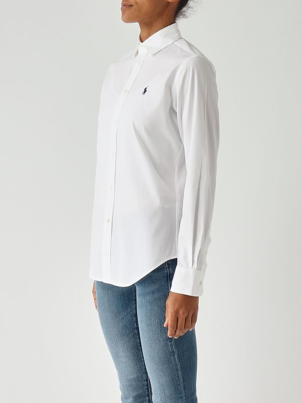 3. Damen-Slim-Fit-Hemd aus Baumwolle Weiß Polo Ralph Lauren 211891376