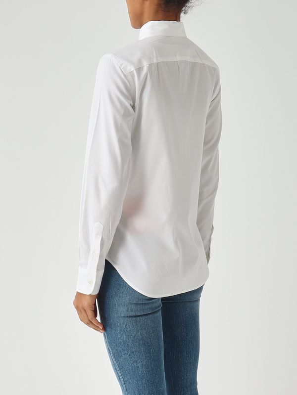 4. Damen-Slim-Fit-Hemd aus Baumwolle Weiß Polo Ralph Lauren 211891376