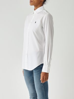 3. Damen-Slim-Fit-Hemd aus Baumwolle Weiß