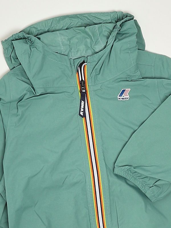 3. Newborn Le Vrai 4.0 Claudine jacket in nylon Green K-Way k2137xw