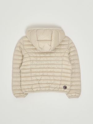 2. Piumino bambina in nylon Panna