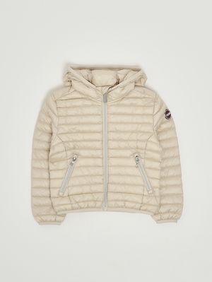 1. Piumino bambina in nylon Panna