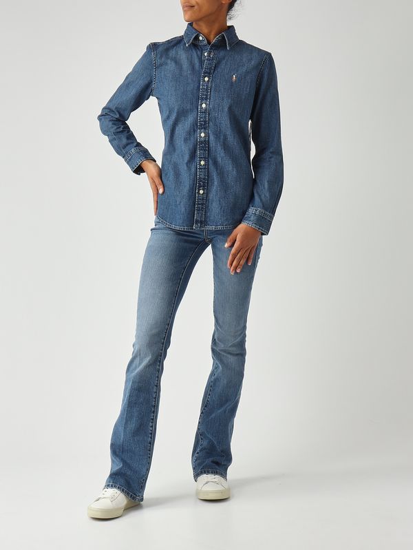 2. Camisa de mujer entallada de denim de algodón Denim Polo Ralph Lauren 211969458