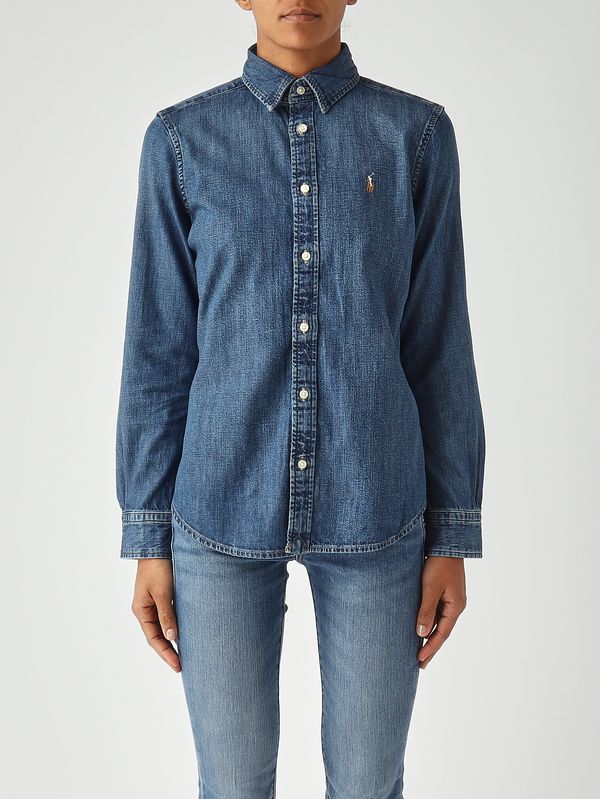 Chemise femme slim fit en denim de coton Denim Polo Ralph Lauren