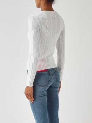 4. Damenpullover Julianna Slim Fit aus Better Cotton Weiß