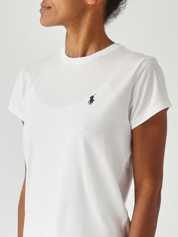 5. T-shirt femme slim fit en jersey de coton Blanc Polo Ralph Lauren 211b14605