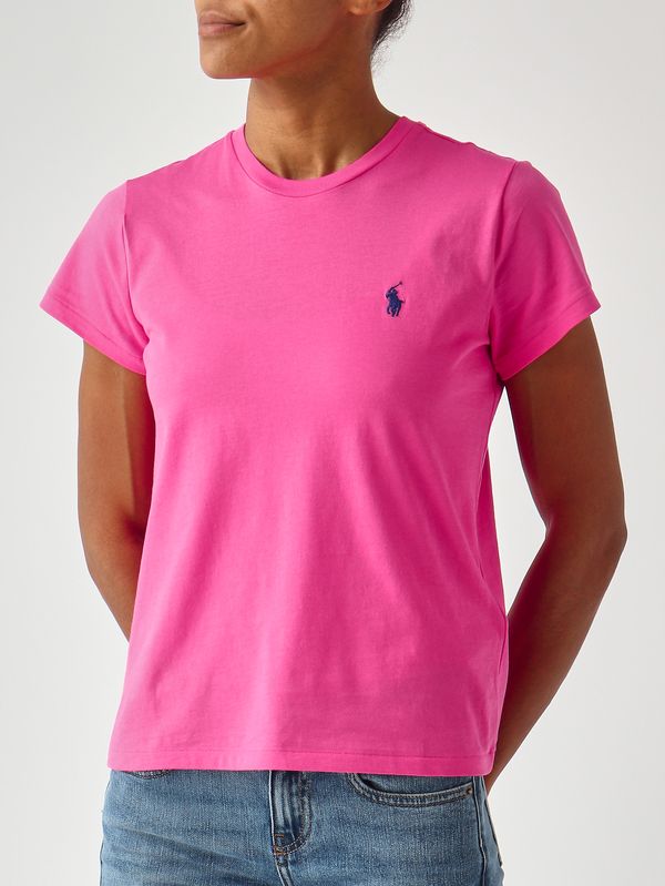 5. Camiseta de mujer entallada de punto de algodón Fucsia Polo Ralph Lauren 211b14605