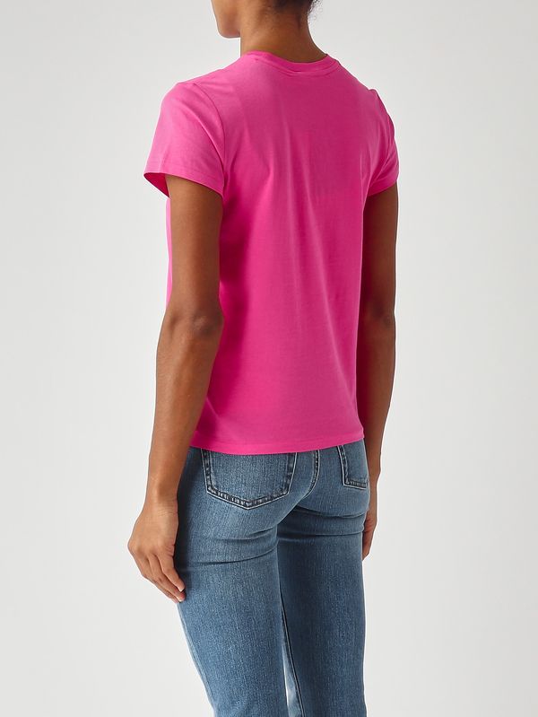 4. Camiseta de mujer entallada de punto de algodón Fucsia Polo Ralph Lauren 211b14605