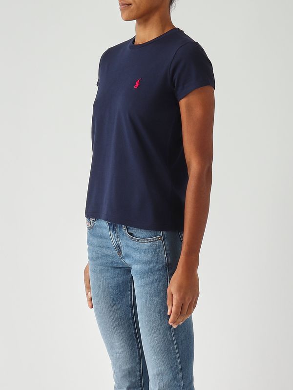 3. Camiseta de mujer entallada de punto de algodón Azul marino Polo Ralph Lauren 211b14605