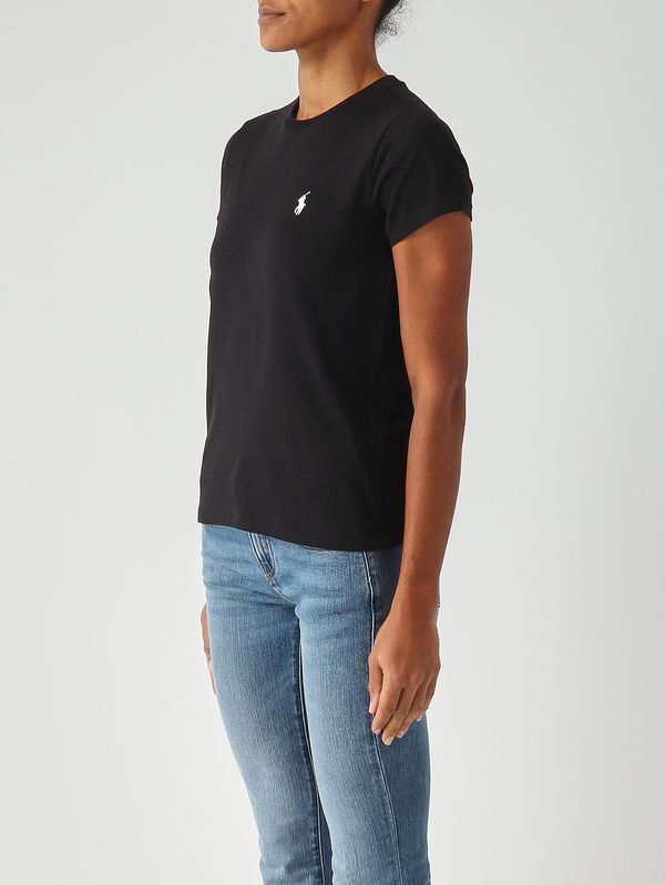 3. Camiseta de mujer entallada de punto de algodón Negro Polo Ralph Lauren 211b14605