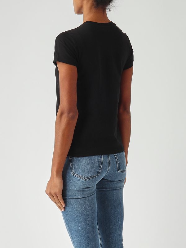 4. Camiseta de mujer entallada de punto de algodón Negro Polo Ralph Lauren 211b14605