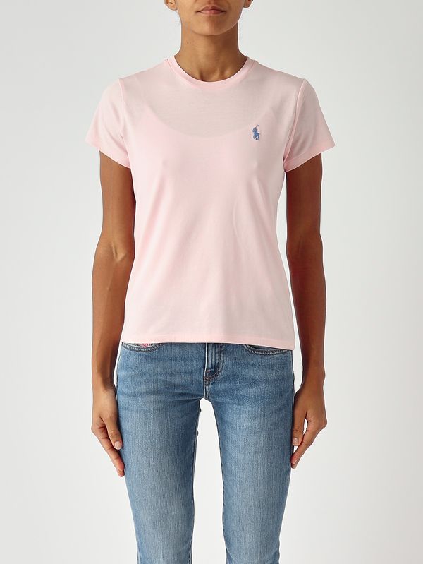 1. Women's slim-fit cotton jersey T-shirt Light Pink Polo Ralph Lauren 211b14605