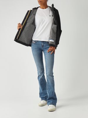 2. T-shirt femme slim fit en jersey de coton Blanc