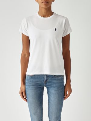 1. T-shirt femme slim fit en jersey de coton Blanc