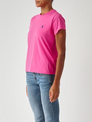 3. Camiseta de mujer entallada de punto de algodón Fucsia