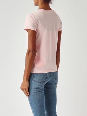 4. Women's slim-fit cotton jersey T-shirt Light Pink