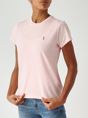 5. Women's slim-fit cotton jersey T-shirt Light Pink