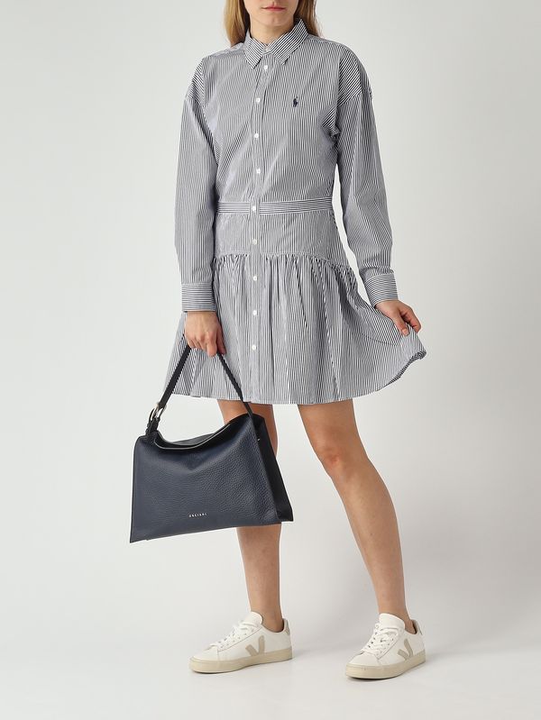 2. Damenkleid aus Baumwolle Weiß-Marineblau Polo Ralph Lauren 211b22754