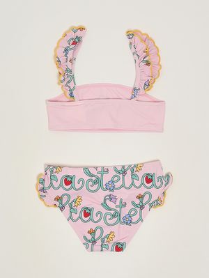 2. Bikini bambina con stampa floreale Rosa