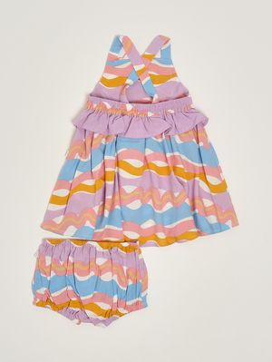 2. Ensemble pour nouveau-né en viscose mélangée Multicolore