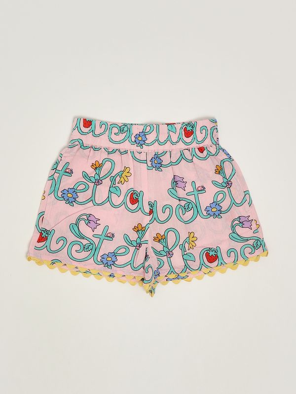 1. Shorts de algodón para niña Rosa multicolor Stella McCartney ty6a89z3434