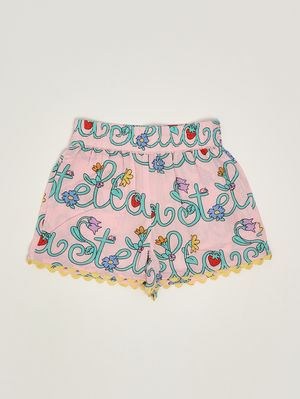 1. Shorts de algodón para niña Rosa multicolor
