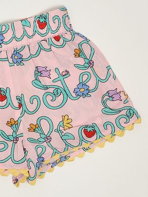 3. Shorts de algodón para niña Rosa multicolor