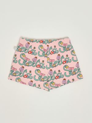 2. Shorts en coton pour bébé Rose multicolore