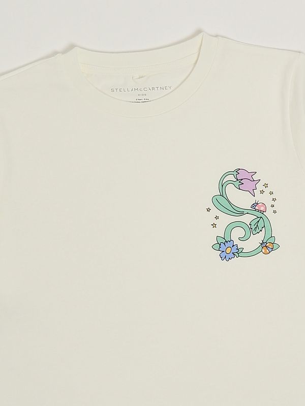 3. Mädchen-T-Shirt aus Bio-Baumwolle Weiß Stella McCartney ty8a21z0434