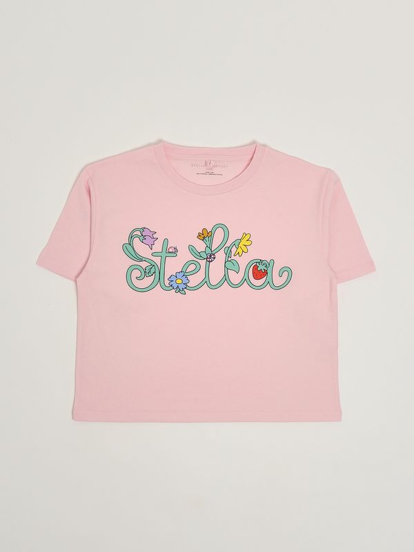 1. Girls' cotton T-shirt Rosa Stella McCartney ty8a31z0434