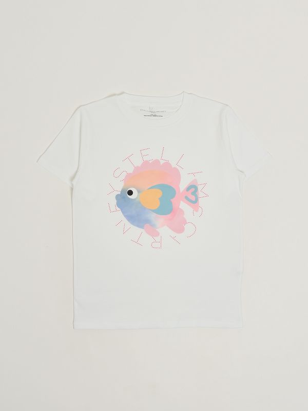 1. Girls' cotton T-shirt White Stella McCartney ty8a61z0434