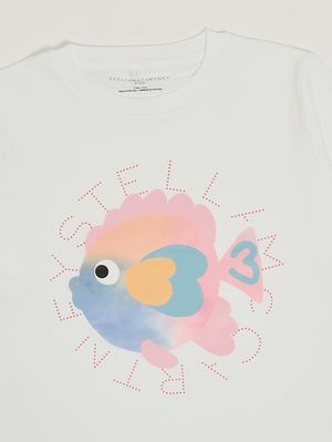 3. Girls' cotton T-shirt White
