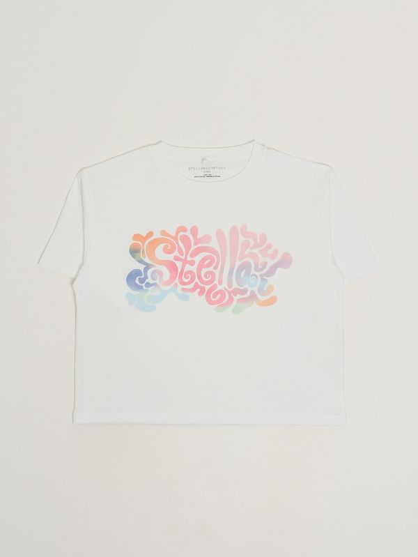 1. Girls' cotton T-shirt White Stella McCartney ty8a91z0434