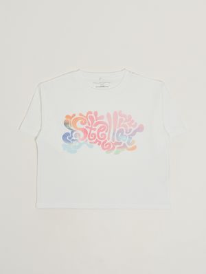 1. Girls' cotton T-shirt White
