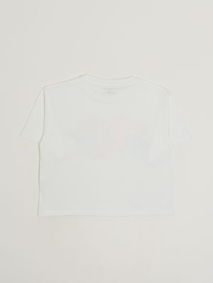 2. Girls' cotton T-shirt White