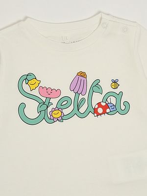 3. T-shirt en coton biologique pour bébé fille Blanc
