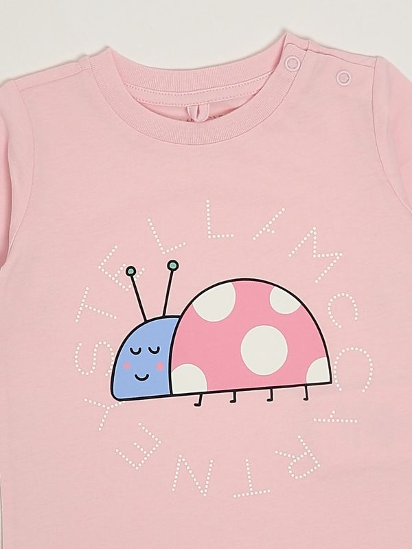 3. T-shirt en coton biologique pour bébé fille Rose Stella McCartney ty8021z0434